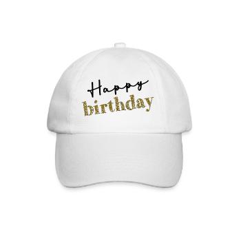 HAPPY BIRTHDAY. HAPPY BIRTHDAY. ANNIVERSARY. - Baseball Cap - white/white - Front
