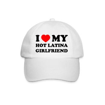 J’aime ma petite amie latina très chaude - Casquette classique - blanc/blanc - Devant