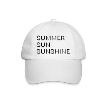 Summer Sun Sunshine Sommer Sonne Sonnenschein - Baseball Cap - white/white - Front