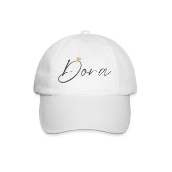 Prinzessin Dora Crown Hemd – Name mit Buchstabe D - Baseballkappe - Weiß/Weiß - Vorne