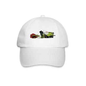Mähdrescher Claas 630 - Baseballkappe - Weiß/Weiß - Vorne