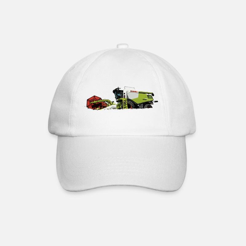 Mähdrescher Claas 630 - Baseballkappe - Weiß/Weiß