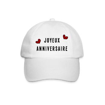 ALLES GUTE ZUM GEBURTSTAG. JAHRESTAG - Baseballkappe - Weiß/Weiß - Vorne
