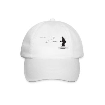 Motif Fly fishing, Fly-fishing - Baseball Cap - white/white - Front