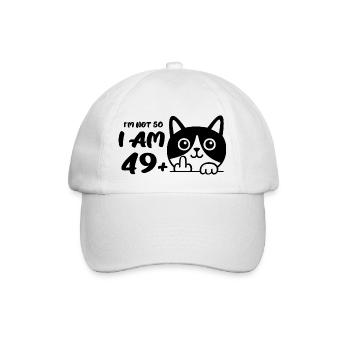 Je n’ai pas 50 ans, j’en ai 49 plus 1 doigt d’honneur - Casquette classique - blanc/blanc - Devant