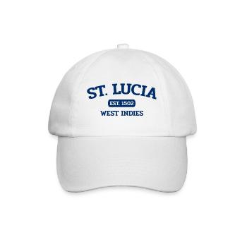 Saint Lucia - Castries - Caribbean - West Indies - Baseball Cap - white/white - Front