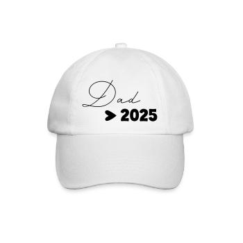 Dad 2025 - Baseball Cap - white/white - Front