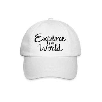 Explore the World - Baseballkappe - Weiß/Weiß - Vorne