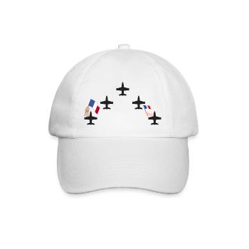 avions patrouille de france avec drapeaux français - Casquette classique - blanc/blanc - Devant