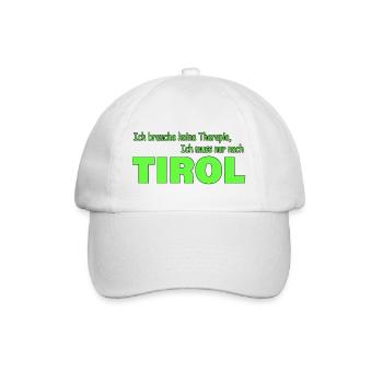 Therapie Tirol - Baseballkappe - Weiß/Weiß - Vorne