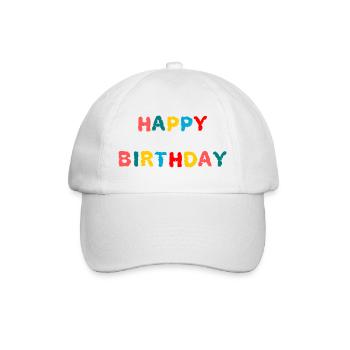 ALLES GUTE ZUM GEBURTSTAG. ALLES GUTE ZUM GEBURTSTAG. JAHRESTAG. - Baseballkappe - Weiß/Weiß - Vorne