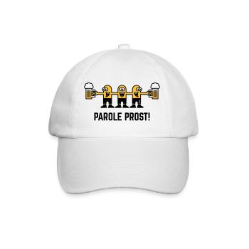Parole Prost! (Bier / Biertrinker / 3C) - Baseballkappe - Weiß/Weiß - Vorne