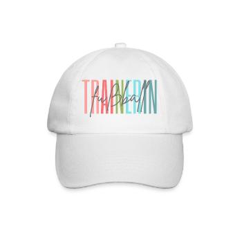 Trainerin Fußball Fußballtrainerin Geschenk - Baseballkappe - Weiß/Weiß - Vorne
