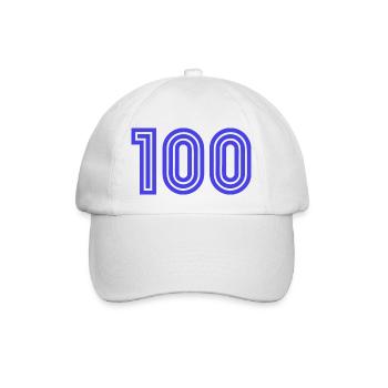 100. 100 ANS. 100e ANNIVERSAIRE. ANNIVERSAIRE 100 - Casquette classique - blanc/blanc - Devant