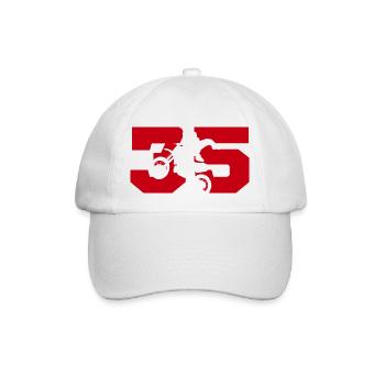 Moto 35 biker - Baseball Cap - white/white - Front