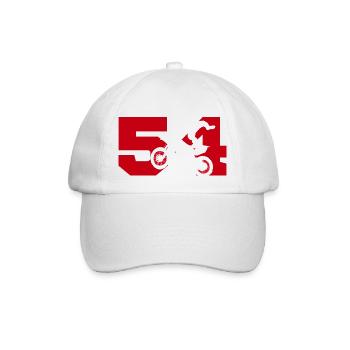 Moto 54 motard - Casquette classique - blanc/blanc - Devant