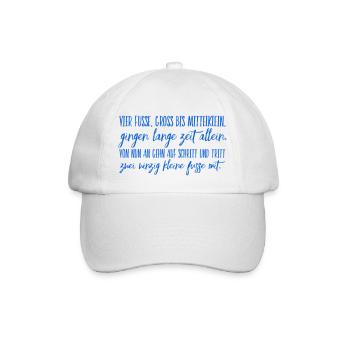 Taufe Geschenkidee - Baseballkappe - Weiß/Weiß - Vorne