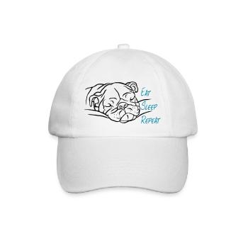 Manger dormir répéter - Casquette classique - blanc/blanc - Devant