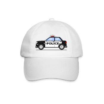 Police noir et blanc - Casquette classique - blanc/blanc - Devant