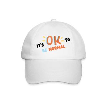 It s ok to be normal (noir) - Casquette classique - blanc/blanc - Devant