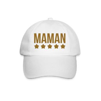 Mama / Muttertag - Baseballkappe - Weiß/Weiß - Vorne