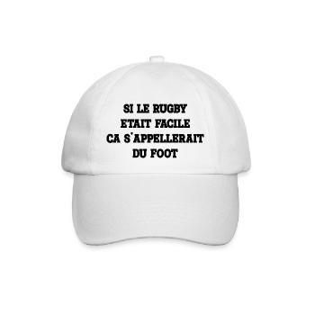 If Rugby Were Easy It Would Be Called Football - Baseball Cap - white/white - Front