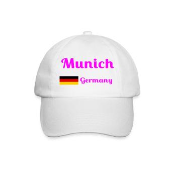 Munich, Allemagne - Imprimés élégants - Casquette classique - blanc/blanc - Devant