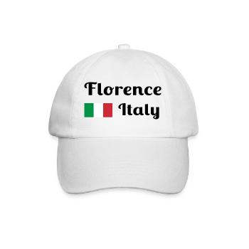 Florence, Italie - Imprimés élégants - Casquette classique - blanc/blanc - Devant