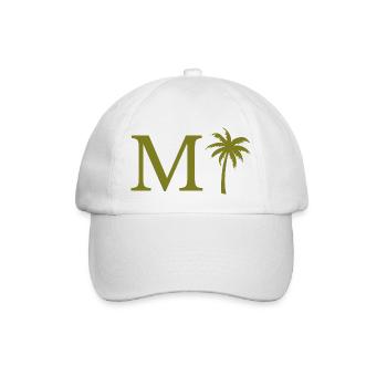 Lettre m vert Palm - Casquette classique - blanc/blanc - Devant
