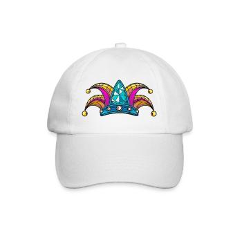 Casquette de fou Casquette de fou pour carnaval et carnaval - Casquette classique - blanc/blanc - Devant