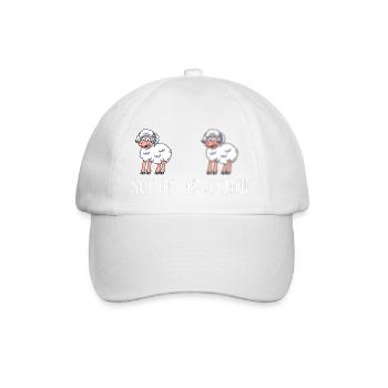 Schaf Unschaf lustiges cooles Geschenk - Baseballkappe - Weiß/Weiß - Vorne