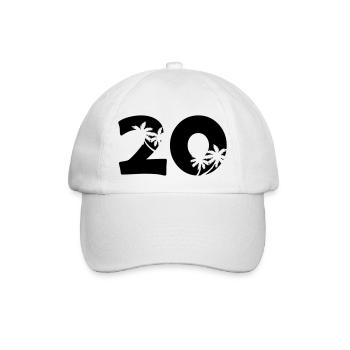 20 - Baseballkappe - Weiß/Weiß - Vorne