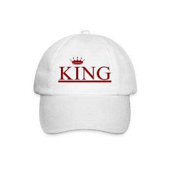 KING - Baseballkappe - Weiß/Weiß - Vorne