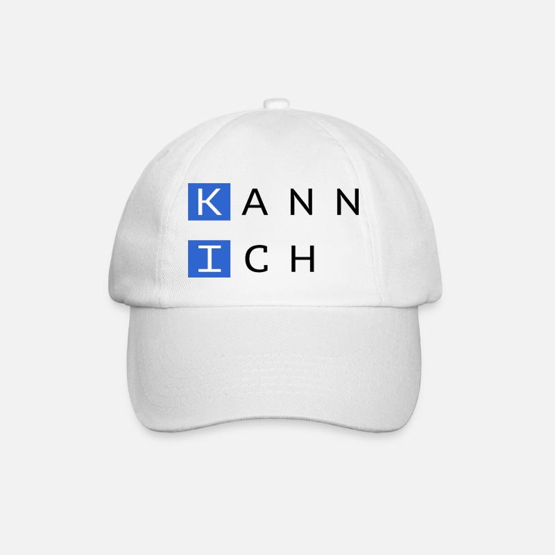 KI = Kann Ich - Baseballkappe - Weiß/Weiß