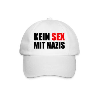 kein sex mit nazis - Baseballkappe - Weiß/Weiß - Vorne