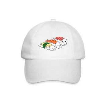 Meow Sushi - Baseball Cap - white/white - Front