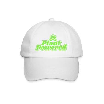 Green drive through plant power - Baseball Cap - white/white - Front