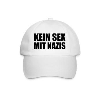 kein sex mit nazis - Baseballkappe - Weiß/Weiß - Vorne