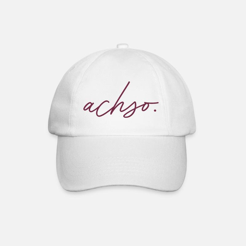 achso. - Baseballkappe - Weiß/Weiß
