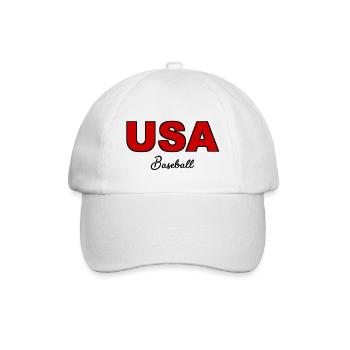 USA Baseball - United States of America - Amerika - Baseball Cap - white/white - Front