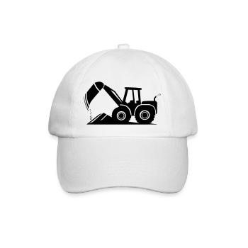 Wheel Loader - Raise the Bucket for the Pros! - Baseball Cap - white/white - Front