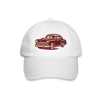 Vintage car - Baseball Cap - white/white - Front