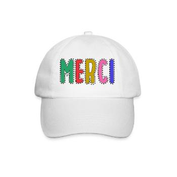 MAÎTRESSE. MAITRE. MERCI. MERCI MAÎTRESSE - Casquette classique - blanc/blanc - Devant