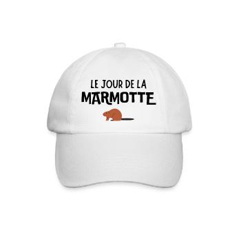Le jour de la marmotte - Casquette classique - blanc/blanc - Devant