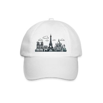 Paris, France, Ville - Casquette classique - blanc/blanc - Devant