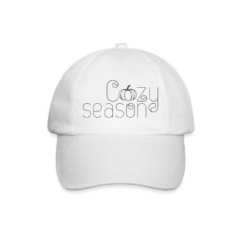 cozy season - Baseball Cap - white/white - Front