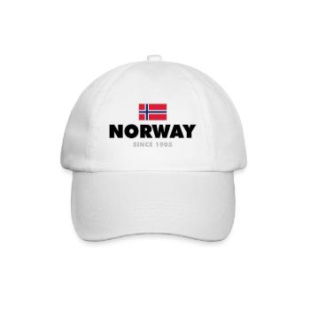 Norvège - Norvège - Norvège - Drapeau - Scandinavie - Casquette classique - blanc/blanc - Devant