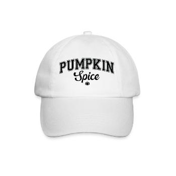 Kürbisgewürz-Herbst-Grafik-T-Shirt - Baseballkappe - Weiß/Weiß - Vorne