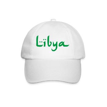 Libya Libyen - Baseballkappe - Weiß/Weiß - Vorne