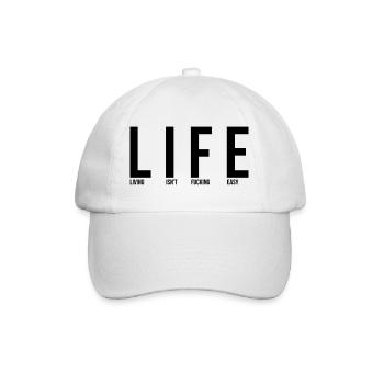 LifeUnfiltered - Baseballkappe - Weiß/Weiß - Vorne